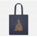 Otter Christmas Tree Funny Christmas Navy Tote Bag